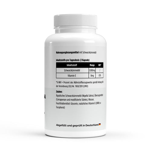 Ägyptisches Schwarzkümmelöl - 240 vegane Softgels